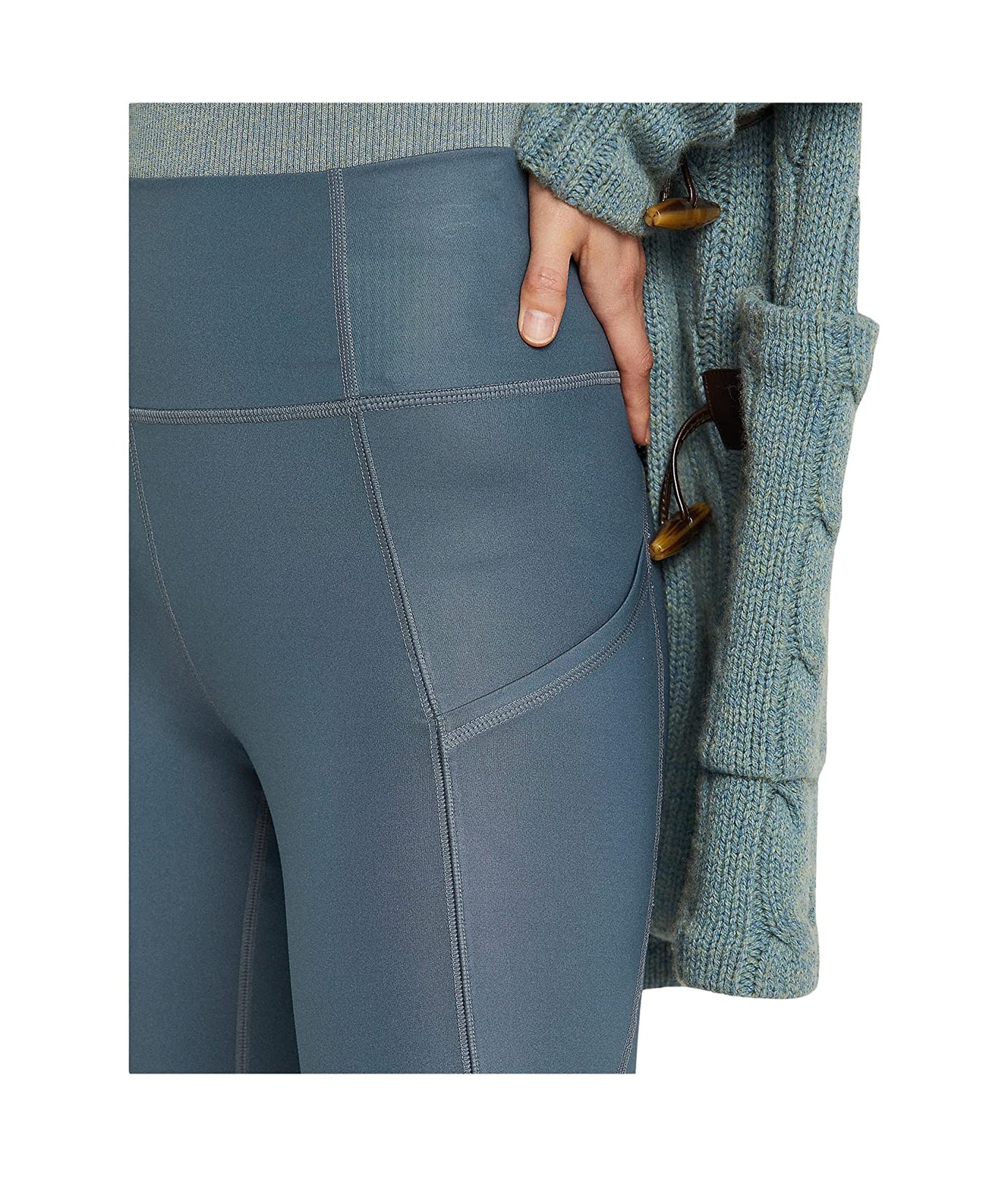 Legging Ralph Lauren Feminina Revestida em Jersey Azul Tamanho Médio
