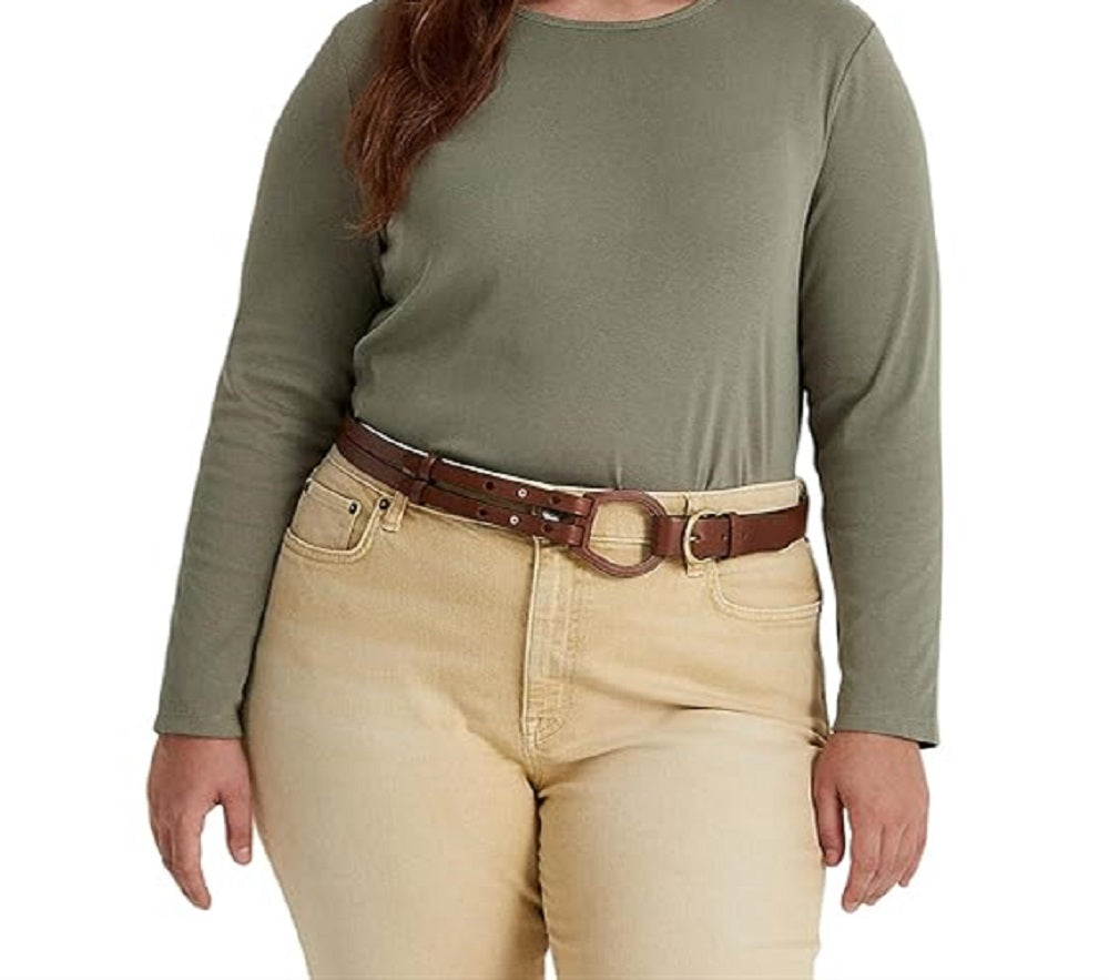 Blusa Ralph Lauren Feminina Manga Longa em Algodão Misto Verde Tamanho 3X