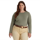 Blusa Ralph Lauren Feminina Manga Longa em Algodão Misto Verde Tamanho 3X