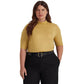 Ralph Lauren Feminino Metallic Stretch Jersey Gola Alta Amarelo Tamanho 1X