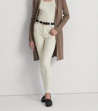 Cardigan Ralph Lauren Feminino de Algodão Misto Marrom Tamanho Grande