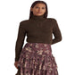 Suéter Ralph Lauren Feminino de Malha Rib com Gola Alta, Tamanhos Variados Grande