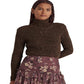 Suéter Ralph Lauren Feminino de Malha Rib com Gola Alta, Tamanhos Variados Grande