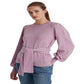 Suéter Ralph Lauren Feminino de Algodão com Cinto Roxo Tamanho Grande