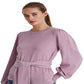Suéter Ralph Lauren Feminino de Algodão com Cinto Roxo Tamanho Grande