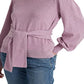 Suéter Ralph Lauren Feminino de Algodão com Cinto Roxo Tamanho Grande