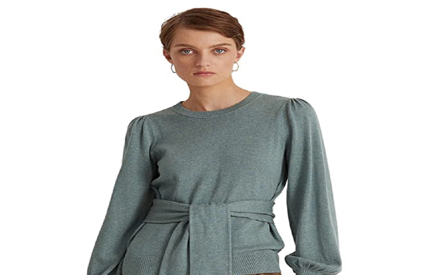 Suéter Ralph Lauren Feminino de Algodão com Cinto Verde Tamanho X-G