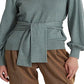 Suéter Ralph Lauren Feminino de Algodão com Cinto Verde Tamanho X-G