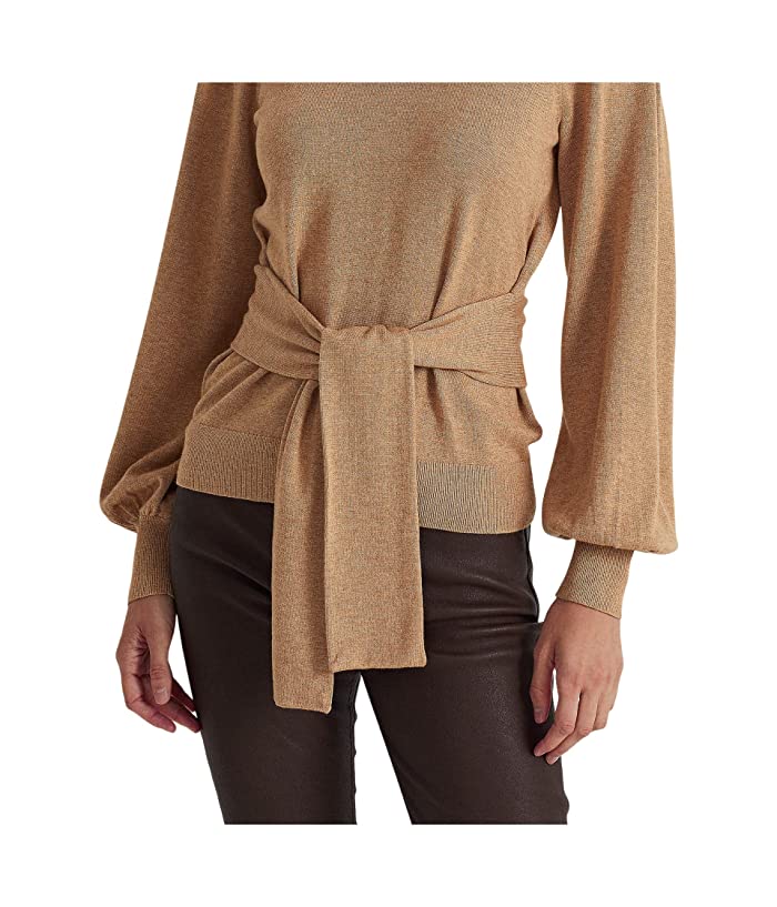 Suéter Ralph Lauren Feminino de Algodão com Cinto Marrom Tamanho P