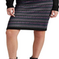 Saia lápis feminina Ralph Lauren Fair Isle Cotton Blend, preta, tamanho pequeno