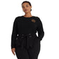 Suéter Ralph Lauren Feminino Tricô com Acabamento em Botões Preto Tamanho 3X