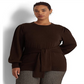 Suéter Ralph Lauren Feminino de Algodão com Cinto Marrom Tamanho 3X