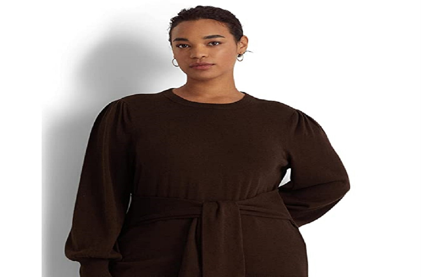 Suéter Ralph Lauren Feminino de Algodão com Cinto Marrom Tamanho 3X