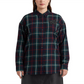 Camisa de sarja xadrez com remendo de ouro feminino Ralph Lauren, azul, tamanho 3X