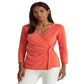 Blusa Ralph Lauren Feminina Stretch Jersey Surplice Laranja Tamanho Médio