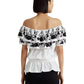 Blusa Ralph Lauren Feminina Bordada Ombro a Ombro Branca