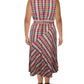Vestido midi de algodão xadrez Madras Lauren Ralph Lauren feminino, tamanho 16