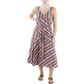 Vestido midi de algodão xadrez Madras Lauren Ralph Lauren feminino, tamanho 16