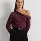 Blusa Ralph Lauren Feminina Cetim Um Ombro Vermelha Tamanho P