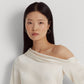 Blusa Ralph Lauren Feminina Cetim Um Ombro Branca Tamanho Grande
