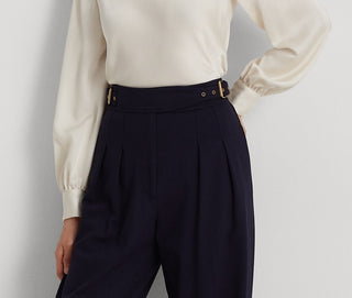 Blusa Ralph Lauren Feminina Cetim Um Ombro Branca Tamanho Grande