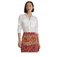 Camisa Ralph Lauren Feminina de Algodão e Voile Branca Tamanho X-G