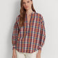 Blusa Ralph Lauren Feminina de Algodão Misto com Gola Amarrada Vermelha