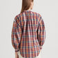 Blusa Ralph Lauren Feminina de Algodão Misto com Gola Amarrada Vermelha