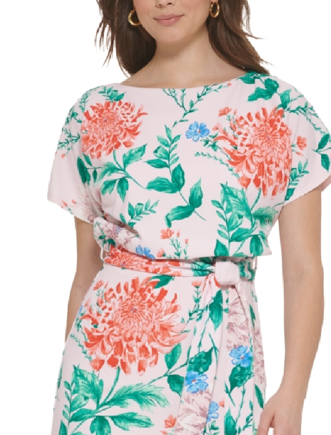 Vestido tubinho com estampa floral Kensie feminino, rosa, tamanho 16