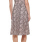 Vestido Kensie Feminino de Renda com Gola Redonda, Sem Mangas, Ajuste e Flare, Rosa, Tamanho 2