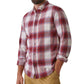 Camisa de flanela elástica Bass Outdoor Expedition masculina, roxa, tamanho XX-G