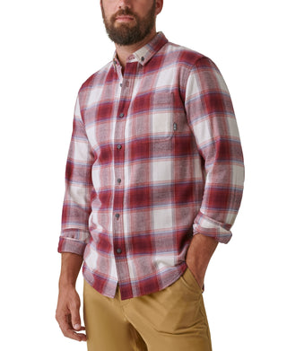 Camisa de flanela elástica Bass Outdoor Expedition masculina, roxa, tamanho XX-G