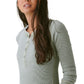 Blusa Henley de malha waffle com botões frontais quentes Bass Outdoor para mulheres, verde, tamanho extragrande