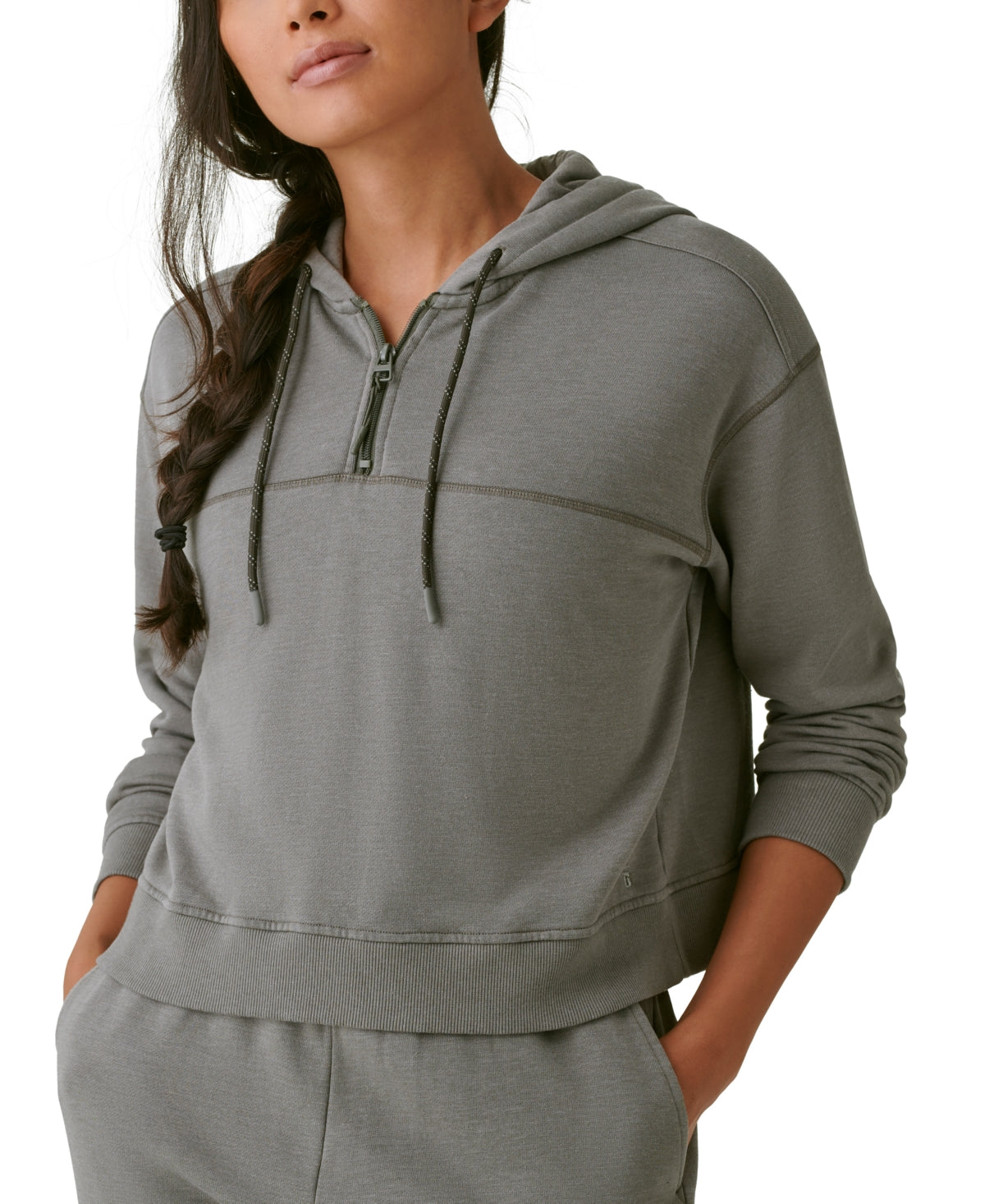 Bass Outdoor Women's Hibernate Half Zip Hoodie Top Gray Size Large