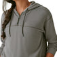 Blusa com capuz e zíper Bass Outdoor Hibernate feminino, cinza