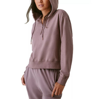 Blusa com capuz Bass Outdoor Hibernate Half Zip para mulheres, cinza, tamanho médio