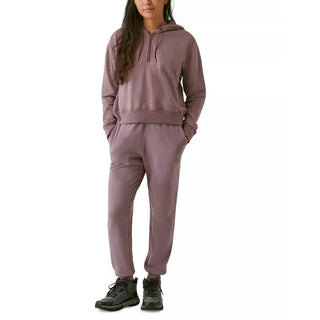 Blusa com capuz Bass Outdoor Hibernate Half Zip para mulheres, cinza, tamanho médio