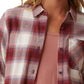 Camisa de flanela elástica Bass Outdoor Expedition feminina, roxa, tamanho extragrande