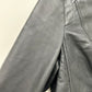 Cole Haan Casaco de couro feminino com gola alta, preto, tamanho grande
