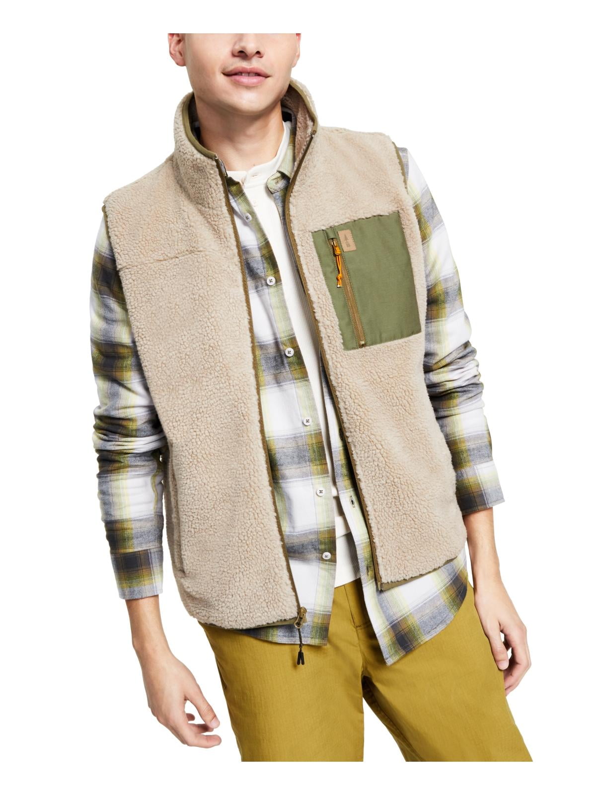Colete masculino Bass Outdoor Faux Warm Outerwear marrom tamanho X-G