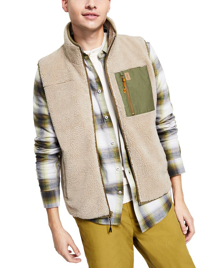 Colete masculino Bass Outdoor Coastal Fleece com zíper completo, marrom, tamanho grande