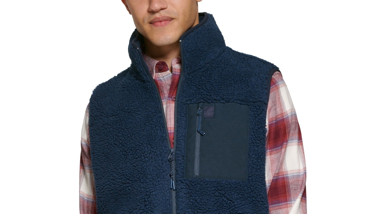 Colete agasalho masculino Bass Outdoor Faux Warm, azul, tamanho XX-G