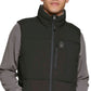 Colete de caminhada masculino Bass Outdoor Glacier acolchoado com zíper completo, preto, tamanho extragrande