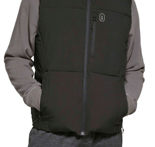 Colete de caminhada masculino Bass Outdoor Glacier acolchoado com zíper completo, preto, tamanho extragrande