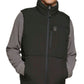 Colete de caminhada masculino Bass Outdoor Glacier acolchoado com zíper completo, preto, tamanho extragrande