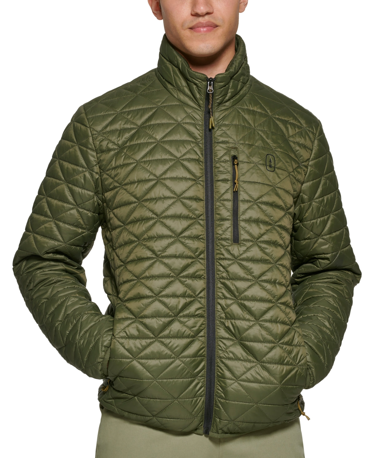 Jaqueta acolchoada Delta Diamond masculina Bass Outdoor, tamanho médio, verde