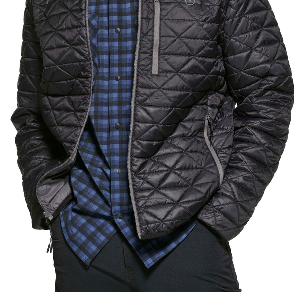 Jaqueta acolchoada Delta Diamond masculina Bass Outdoor, tamanho grande, preta