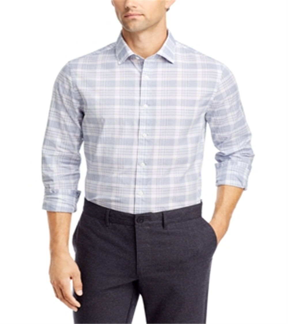 Camisa Masculina Slim Fit Stretch Casual Azul Marinho da Bloomingdale's