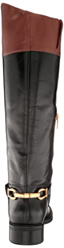 Bota feminina Vince Camuto Amanyir de cano alto, preta, tamanho 8,5 M