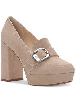 Vince Camuto Grinilia Plataforma Loafer Pump em Bege Amêndoa Tamanho 6.5